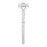 Sol et Terre Oval Diamond Ring with Round and Marquise Band