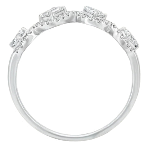 Sol et Terre Mix Cut With Halo Ring