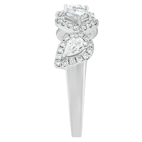 Sol et Terre Mix Cut With Halo Ring