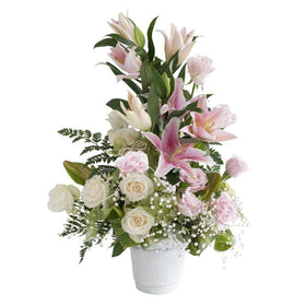 Pink & White Exquisite in Vase