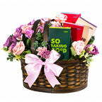 Blumerose in Basket