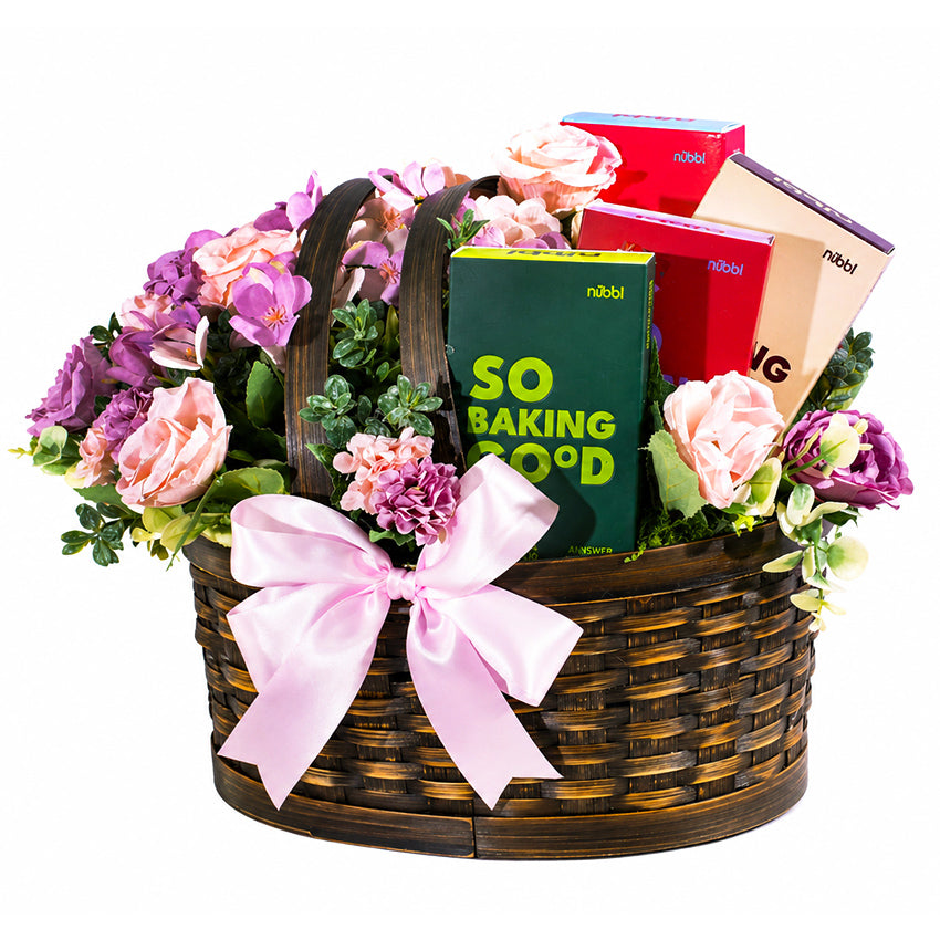 Blumerose in Basket
