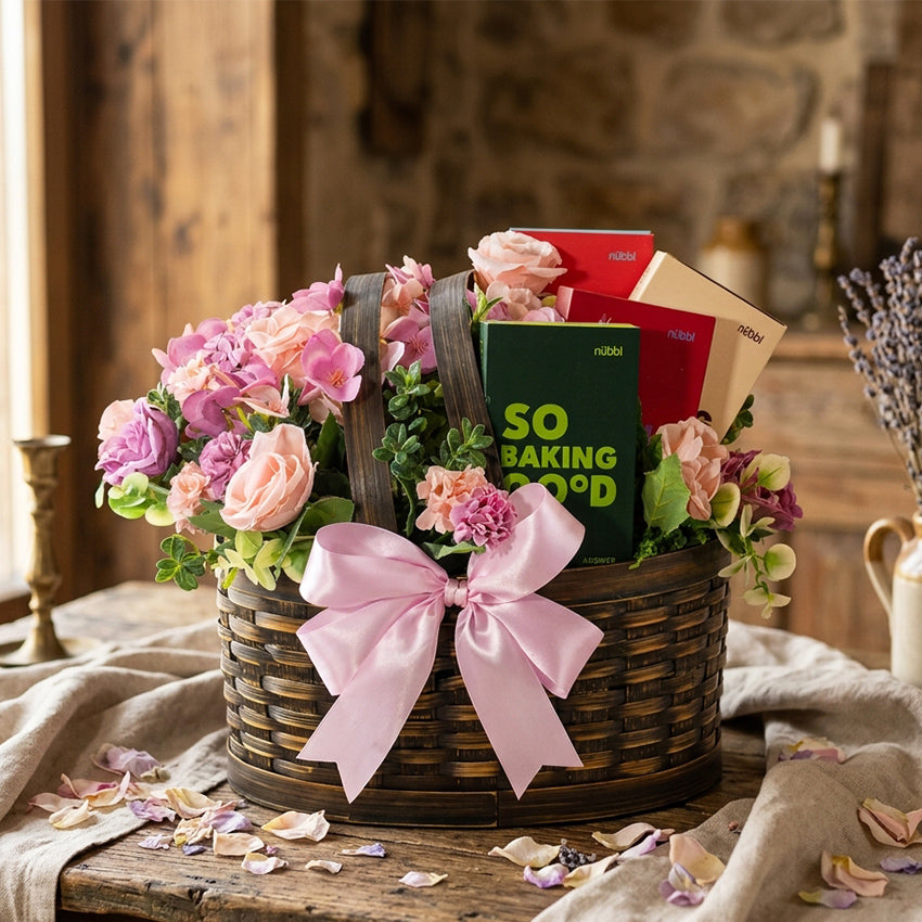 Blumerose in Basket