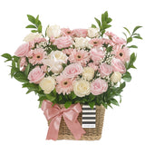 Blushy Rose in Basket