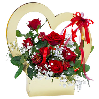 Dear Ruby Heart Bouquet