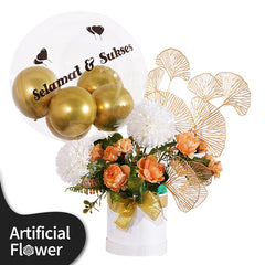 Golden Glow Balloon Artificial