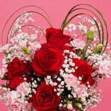 Hearts & Bows in Vase