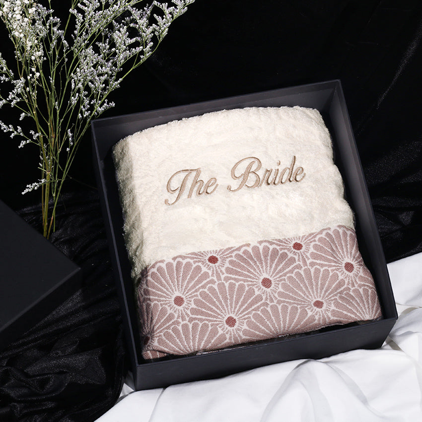 Single Set Sunny Bloom White Towel