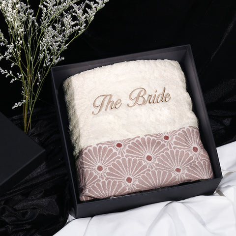 Single Set Sunny Bloom White Towel