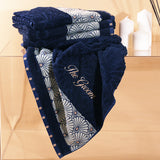 Single Set Sunny Bloom Navy Towel