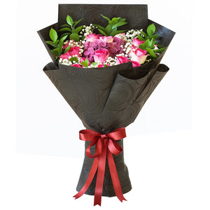 Pink Rose and Pink Hydrangea Bouquet