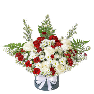 White Red Symphony in Vase