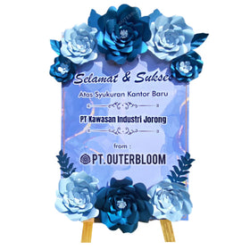 Skylar Blue Paper Flower Board