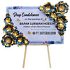 Goldy Blue Paper Flower Board