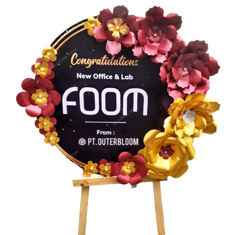 Onyx Moon Paper Flower Board