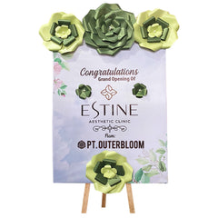 Green Pea Paper Flower Board
