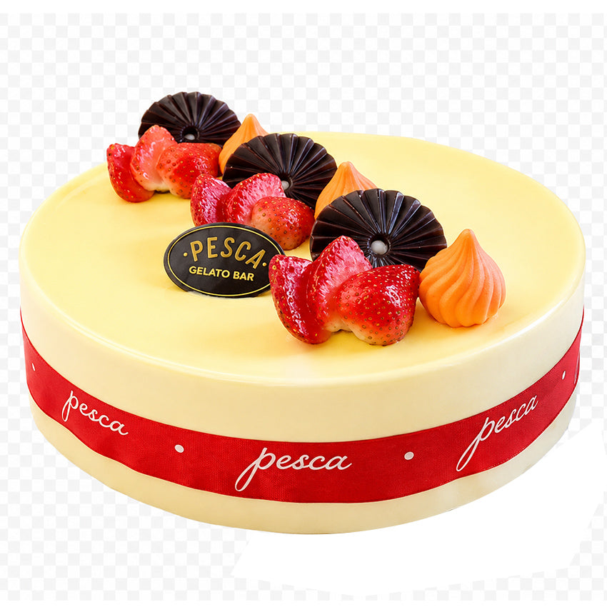 Pesca Mango Berry Ice Cream Cake