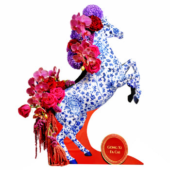 Porcelain Horse in Vase