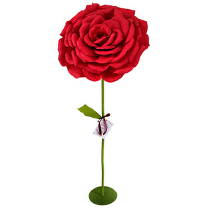 Red Embrace Standing Giant Flower