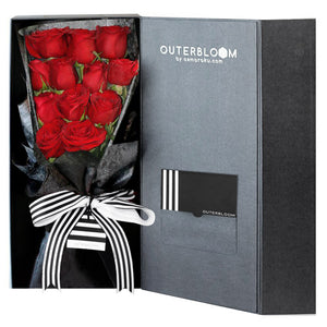 Signature Rose Box Classic Deluxe - Fiery Red