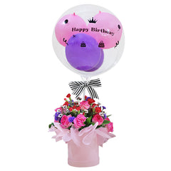 Rose Serenade Balloon Bloom Box