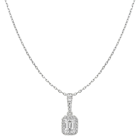 Sol et Terre Emerald Diamond Pendant Necklace