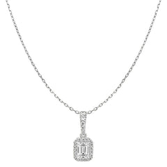 Sol et Terre Emerald Diamond Pendant Necklace