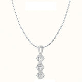 Trilogy Diamond Pendant Necklace