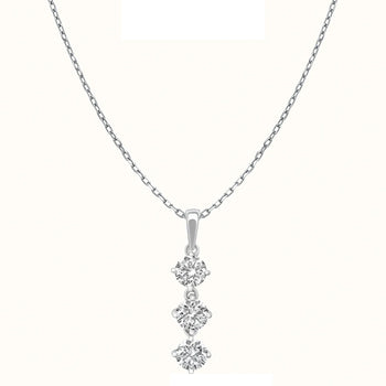 Trilogy Diamond Pendant Necklace