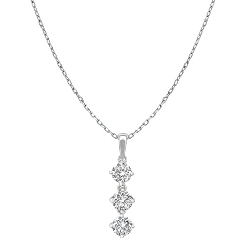 Sol et Terre Trilogy Diamond Pendant Necklace
