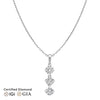 Sol et Terre Trilogy Diamond Pendant Necklace