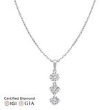 Sol et Terre Trilogy Diamond Pendant Necklace