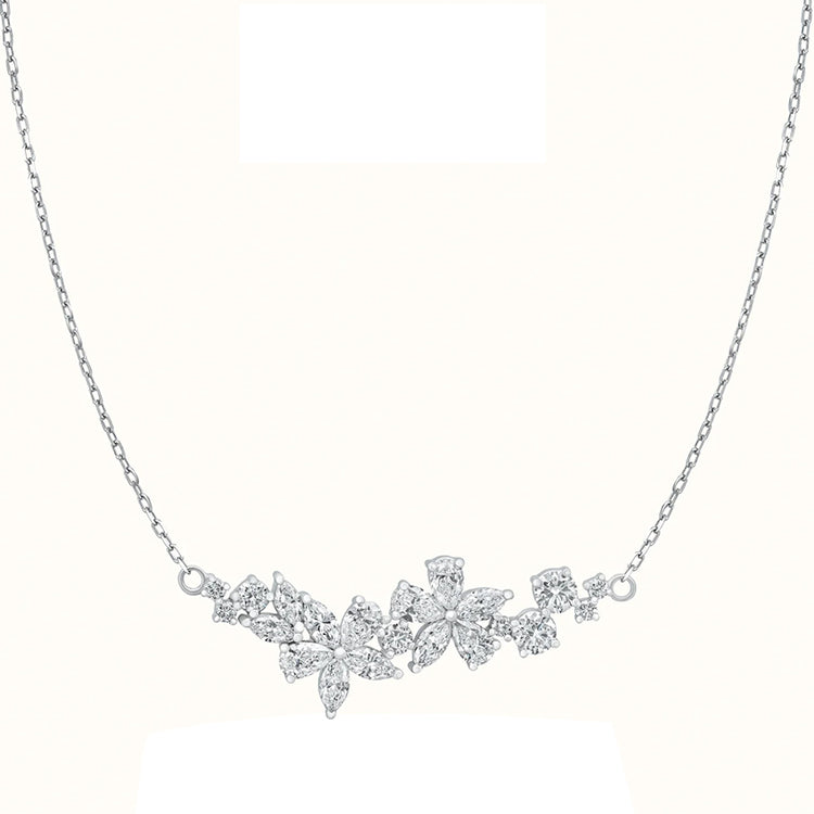 Fleur Garden Diamond Pendant Necklace