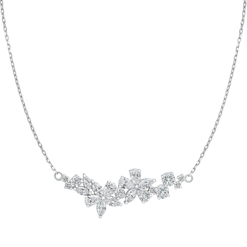 Sol et Terre Fleur Garden Diamond Pendant Necklace