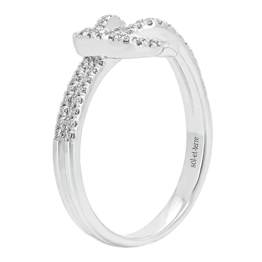 Sol et Terre Tied Diamond Rings