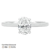 Sol et Terre Oval Diamond Ring with Petal Prong