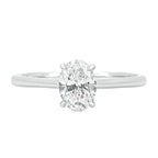 Sol et Terre Oval Diamond Ring with Petal Prong