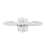 Sol et Terre Oval Diamond Ring with Petal Prong