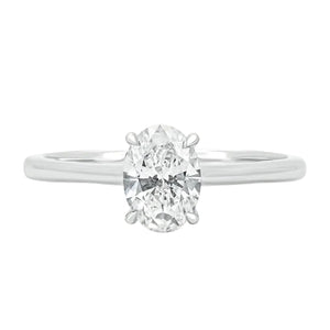 Sol et Terre Oval Diamond Ring with Petal Prong