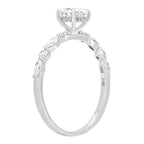 Sol et Terre Oval Diamond Ring with Round and Marquise Band