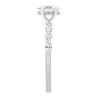 Sol et Terre Oval Diamond Ring with Round and Marquise Band