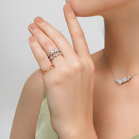 Sol et Terre Duo Floral Ring