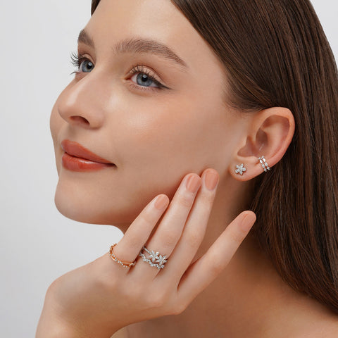 Sol et Terre Duo Floral Ring