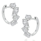Sol et Terre Mix Cut Hoop Earrings