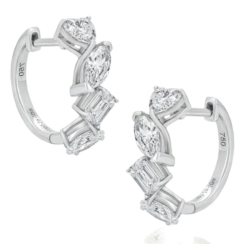 Sol et Terre Mix Cut Hoop Earrings