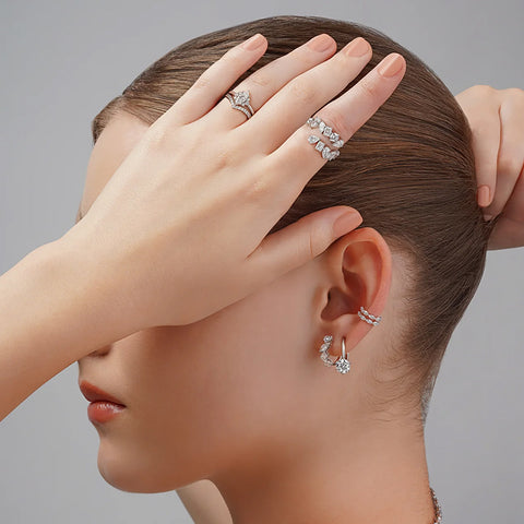 Sol et Terre Mix Cut Hoop Earrings