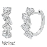 Sol et Terre Mix Cut Hoop Earrings