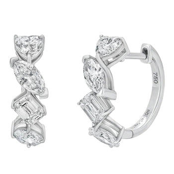 Sol et Terre Mix Cut Hoop Earrings