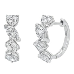 Sol et Terre Mix Cut Hoop Earrings