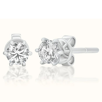 Martini Six Prong Earrings